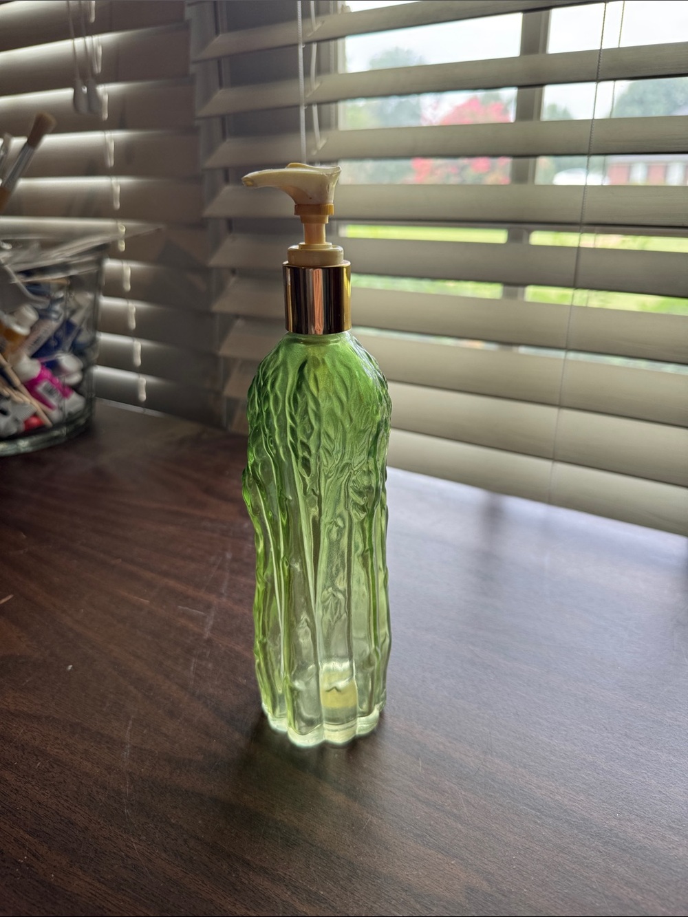 Vintage Avon Asparagus Glass Lotion Bottle